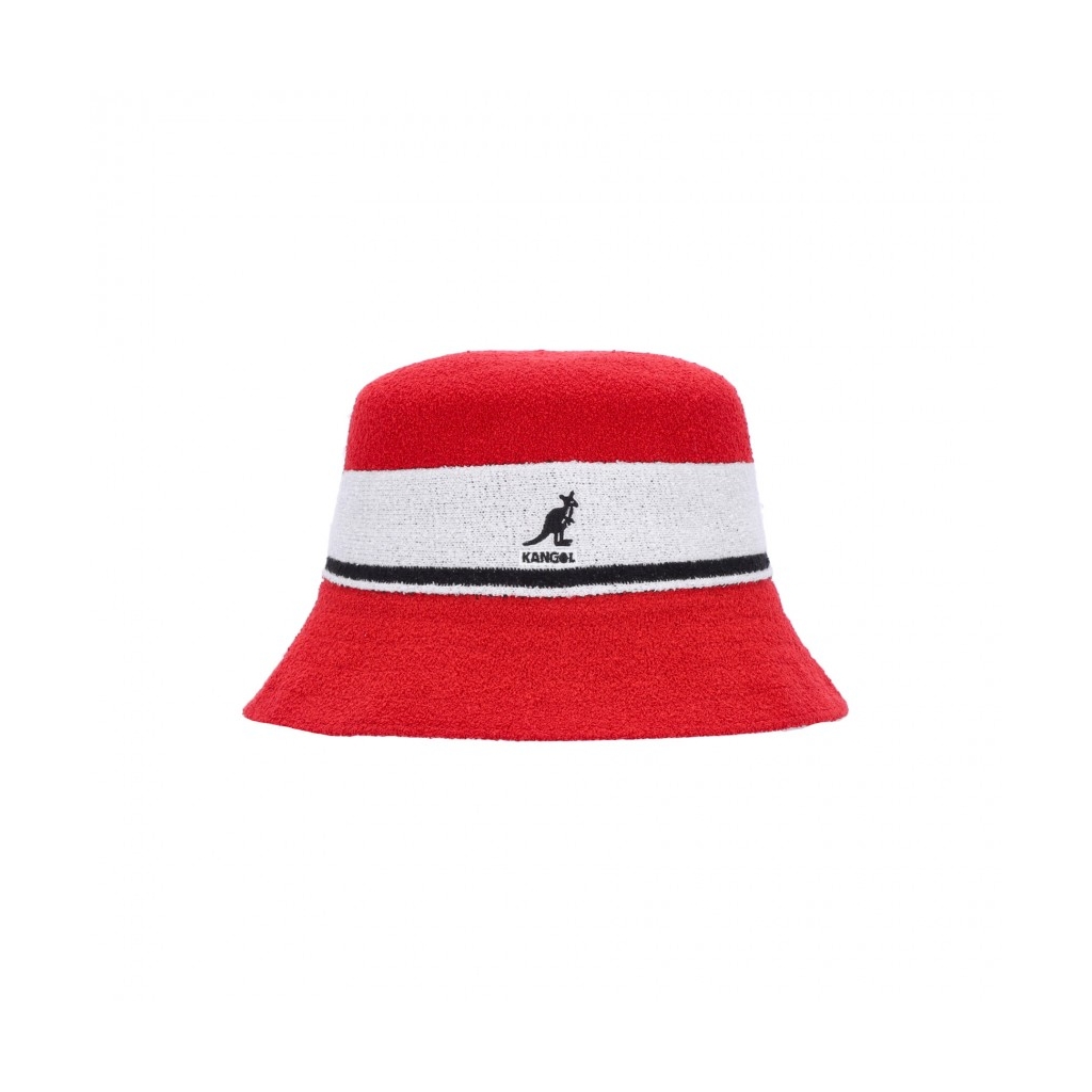 cappello da pescatore uomo bermuda stripe bucket SCARLET