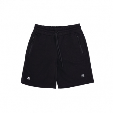 pantalone corto tuta uomo fat cap sweatpant shorts BLACK