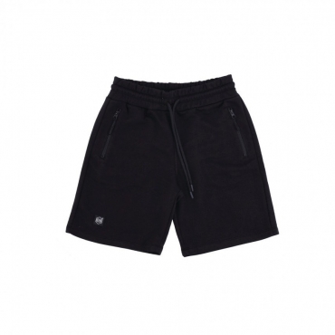 pantalone corto tuta uomo lettering sweatpant shorts BLACK