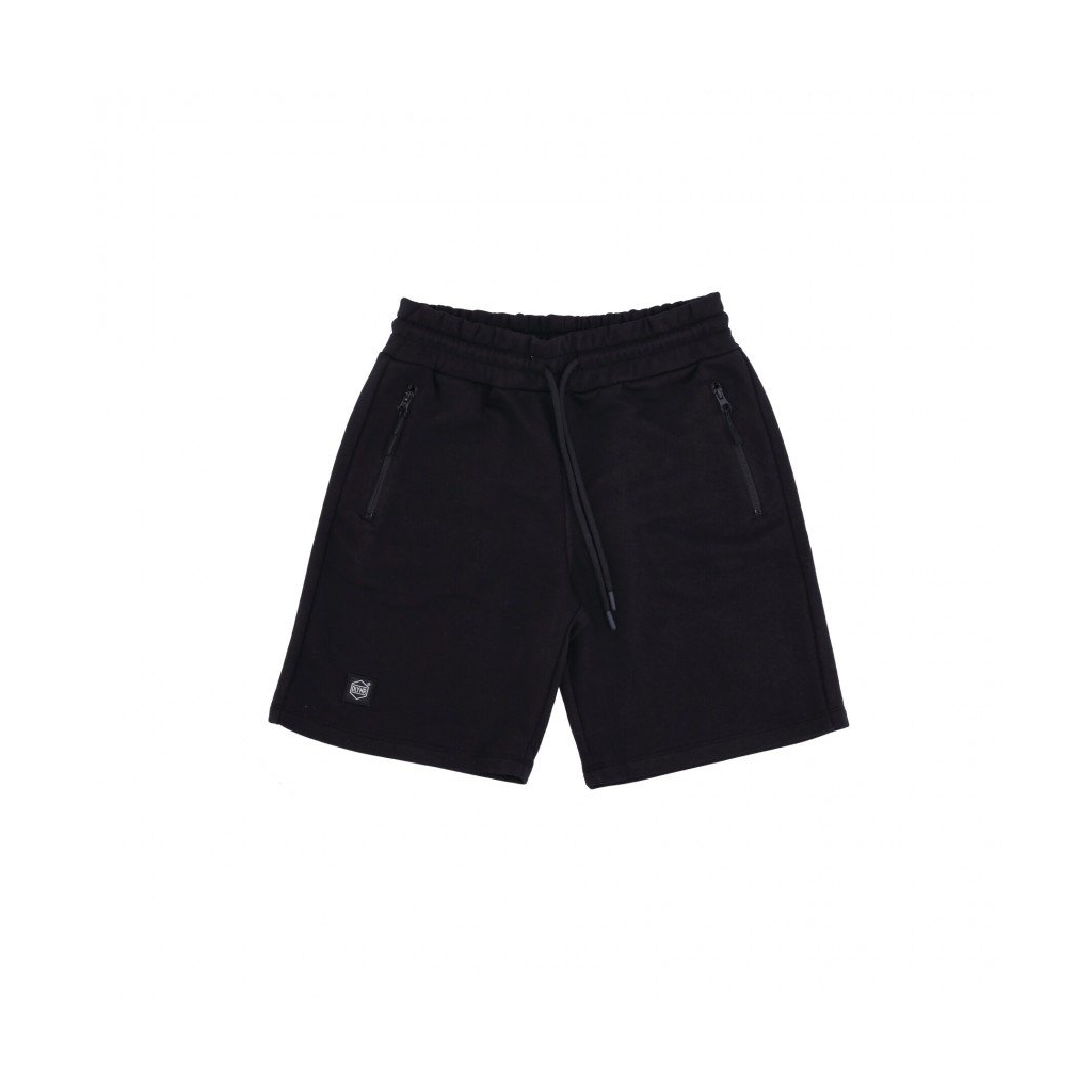 pantalone corto tuta uomo lettering sweatpant shorts BLACK