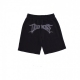 pantalone corto tuta uomo lettering sweatpant shorts BLACK