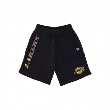 pantalone corto tuta uomo nba team color water print short loslak BLACK/TRUE PURPLE