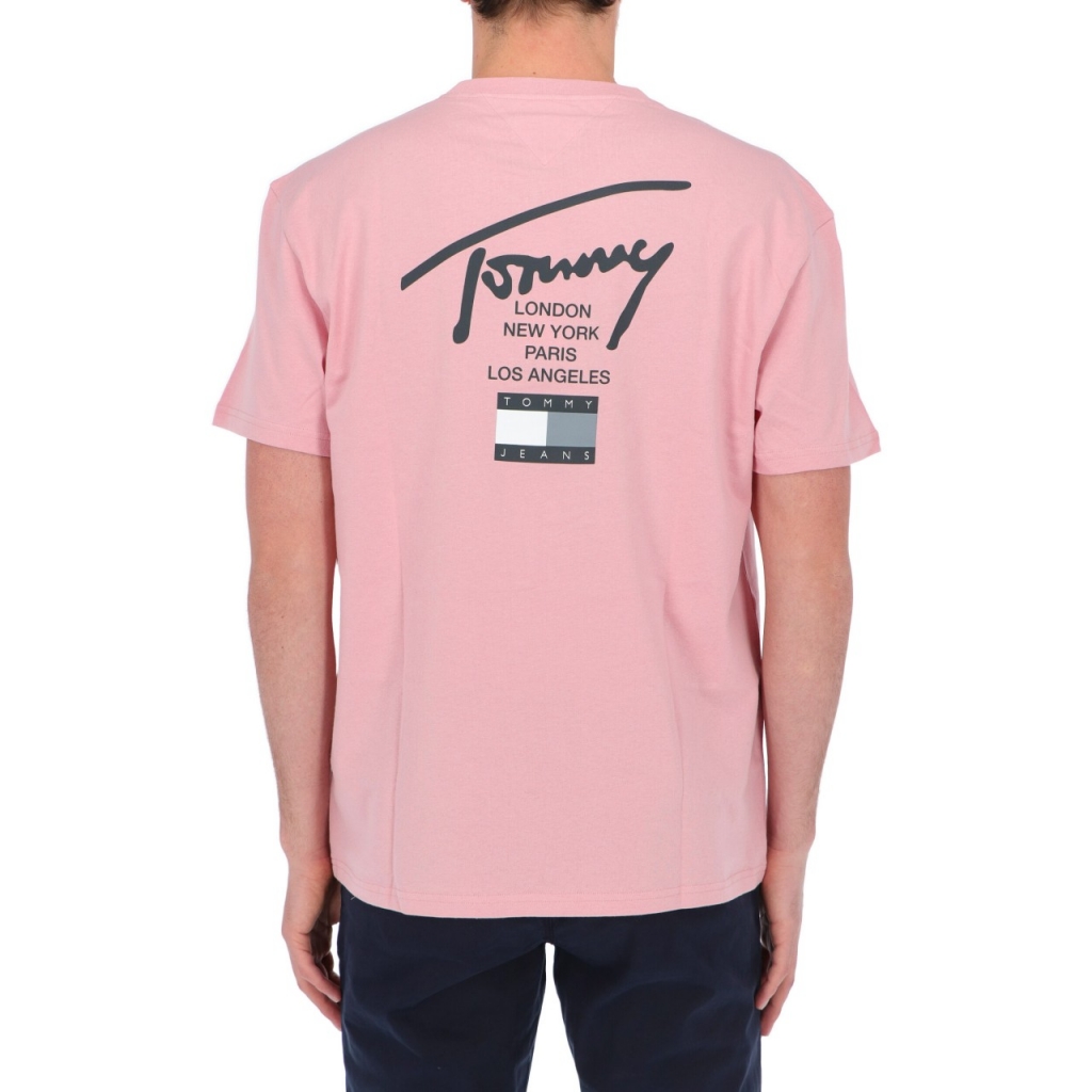 Tshirt Tommy Hilfiger Jeans Uomo Modern Essential TH9 PINK