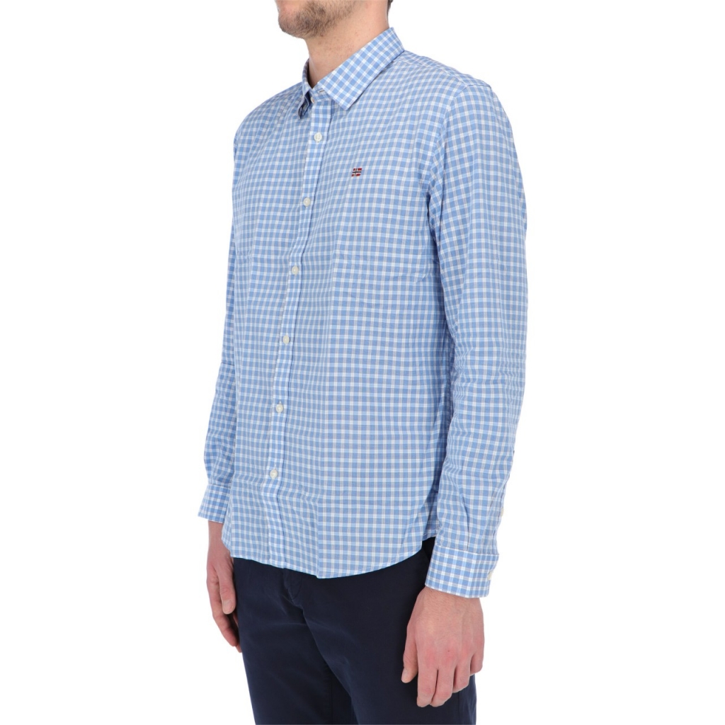 Camicia Napapijri Uomo G-Graie Cotone BLUE CHECK 98