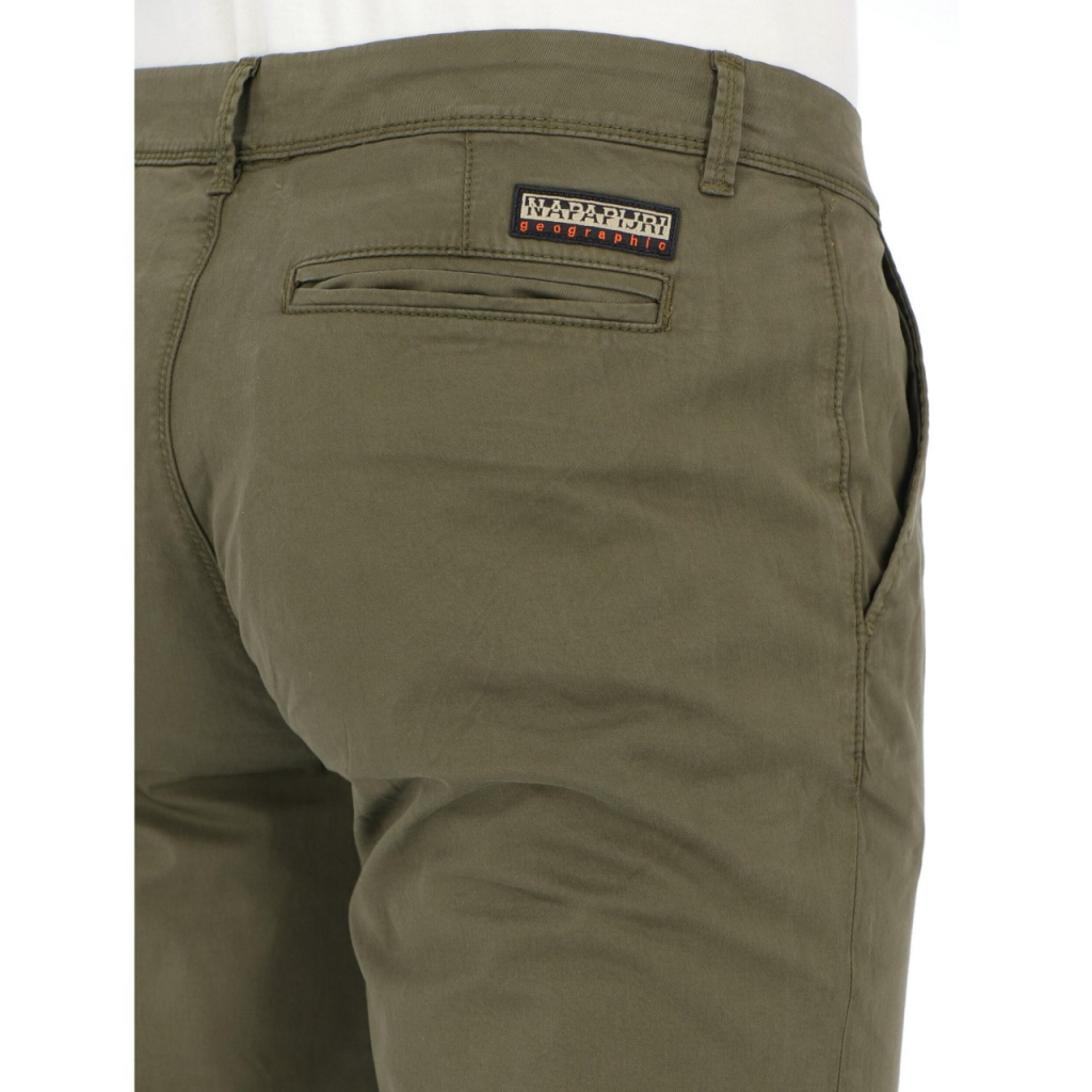 Pantalone Napapijri Uomo Gabardina Mana 4 Cotone GE4 GREEN DEPTHS