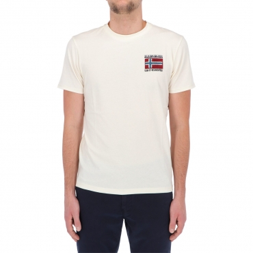 Tshirt Napapijri Uomo S-Verres Logo N1A WHITE