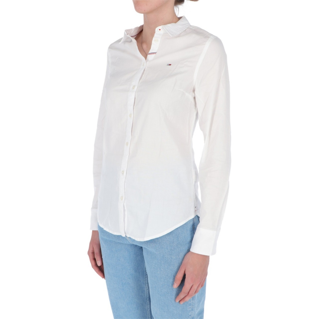 Camicia Tommy Hilfiger Jeans Donna Slim Fit Oxford YBR WHITE