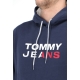 Felpa Tommy Hilfiger Jeans Uomo Essential GraphicHood C87 TWILIGHTNAVY