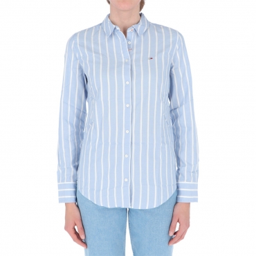 Camicia Tommy Hilfiger Jeans Donna Slim OXford Stripe YBR WHITEB BLUE