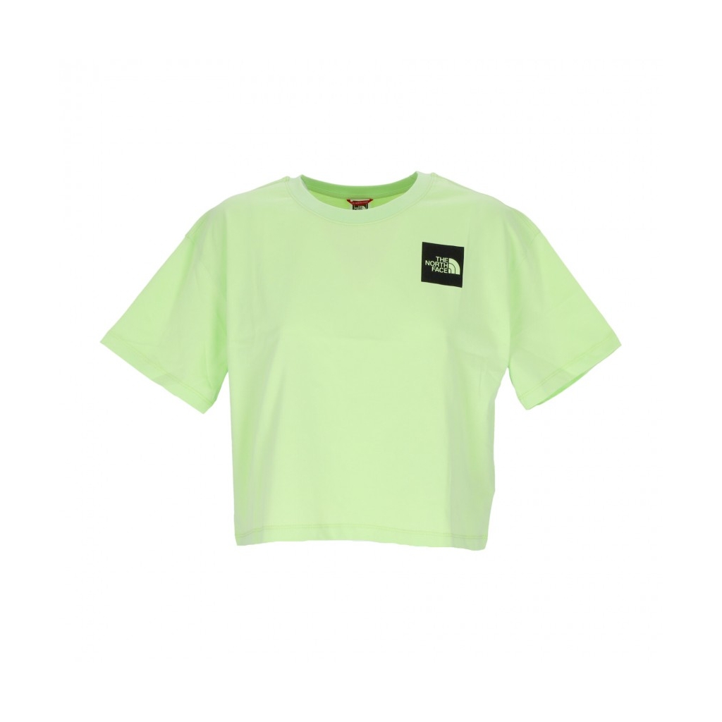 maglietta corta donna cropped fine tee SHARP GREEN