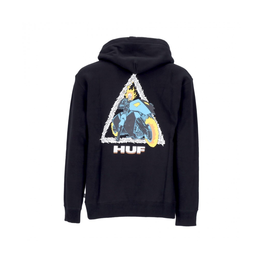 felpa cappuccio uomo ghost rider triple triangle po hoodie x marvel BLACK