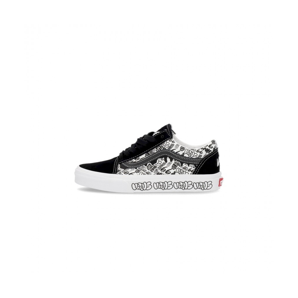 scarpa bassa uomo old skool graffiti BLACK/WHITE