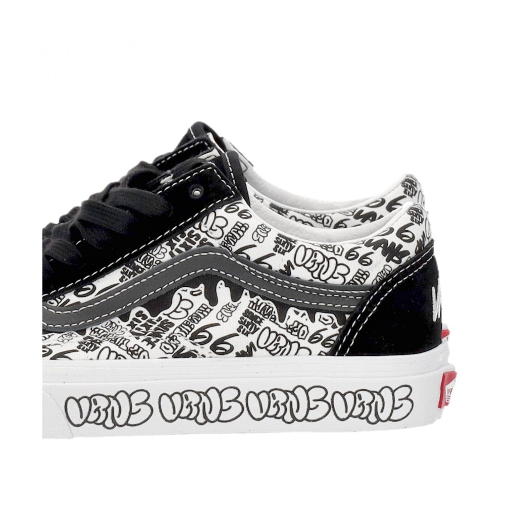 scarpa bassa uomo old skool graffiti BLACK/WHITE