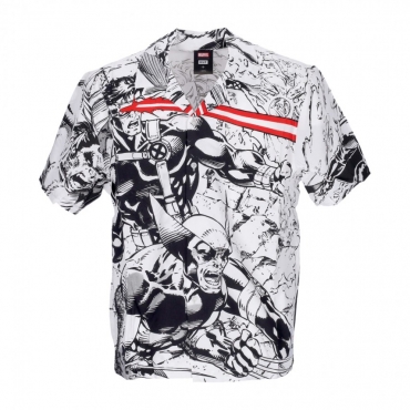 camicia manica corta uomo x-men resort shirt x marvel WHITE