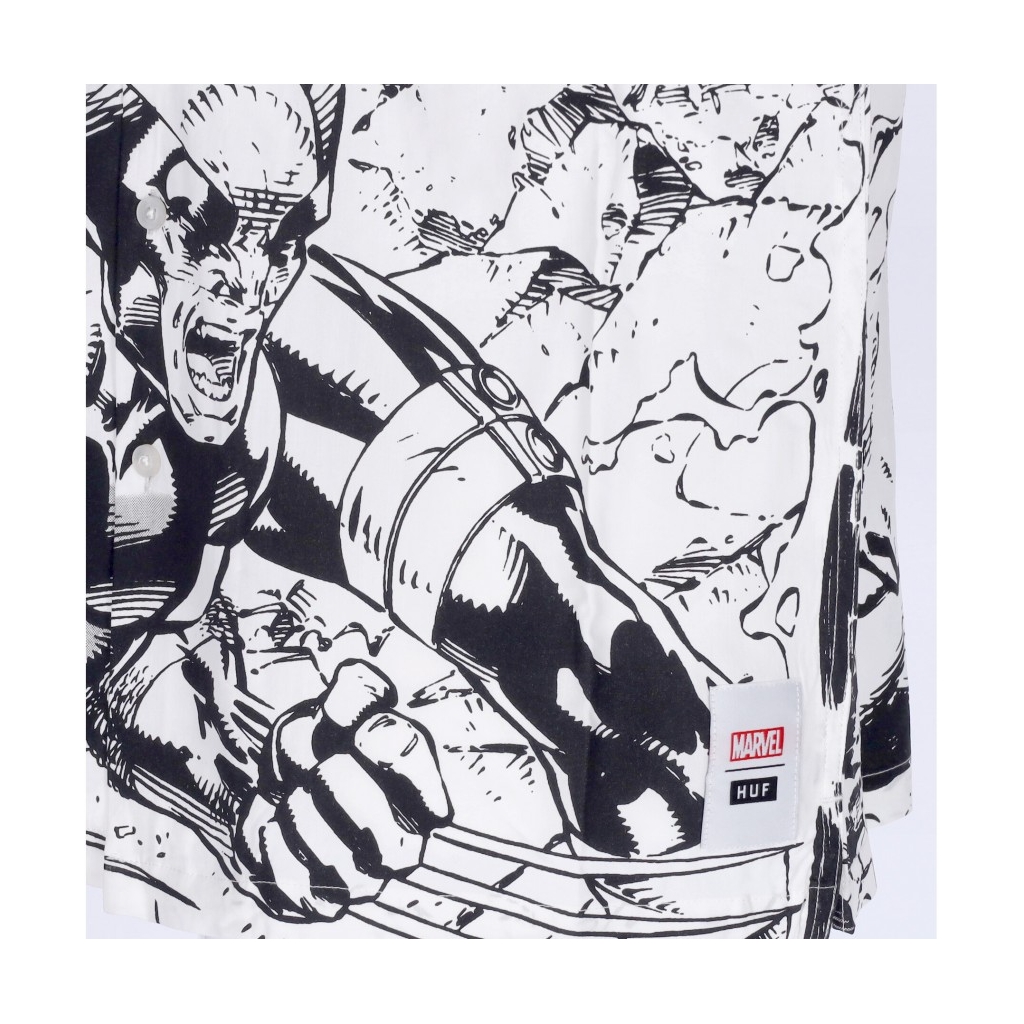 camicia manica corta uomo x-men resort shirt x marvel WHITE