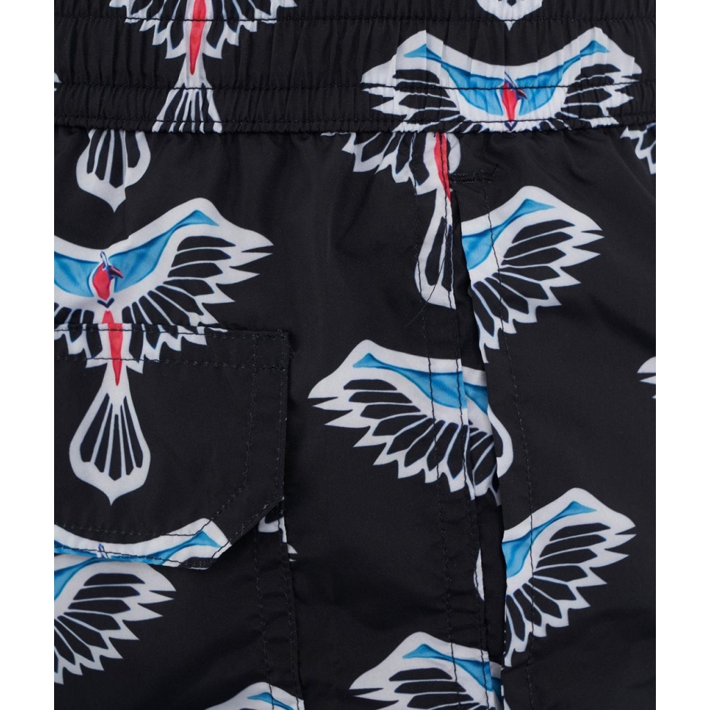 Swimshorts mit Print Schwarz