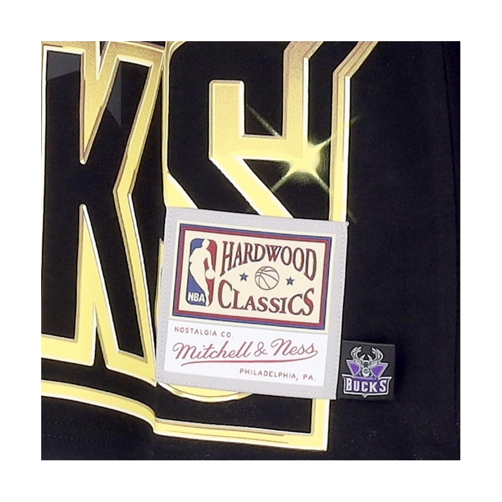 maglietta uomo nba big face 40 tee hardwood classics milbuc BLACK/ORIGINAL TEAM COLORS
