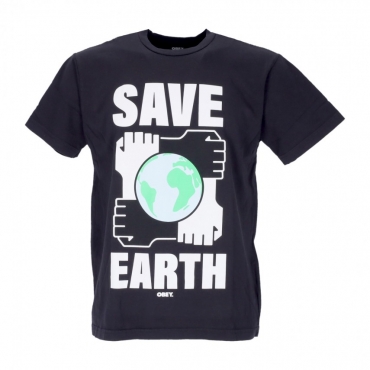 maglietta uomo save earth organic tee FADED BLACK