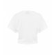 T-shirt cropped con logo bianco