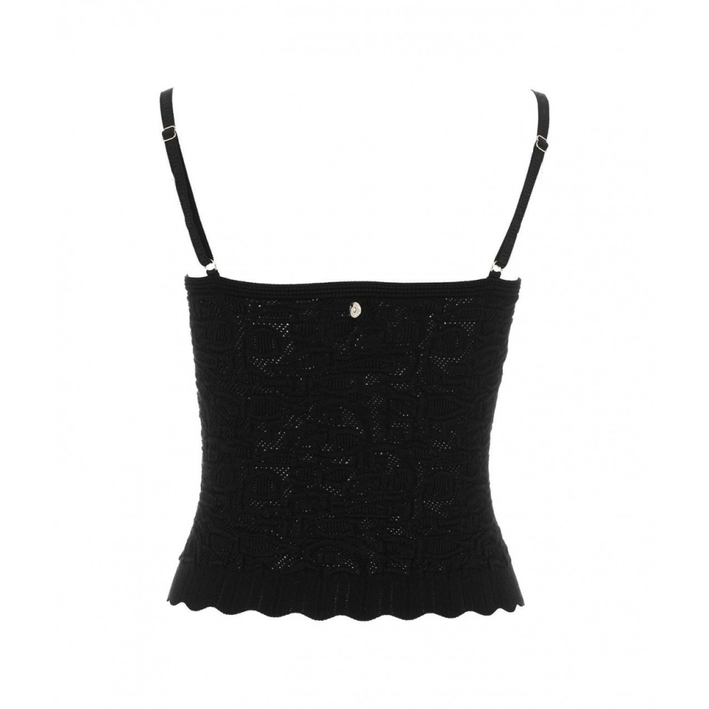 Top in maglia nero