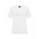 T-shirt con strass bianco