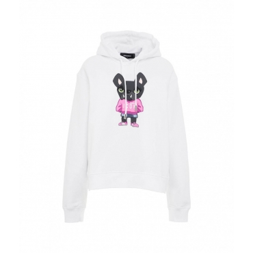 Hoodie con stampa bianco