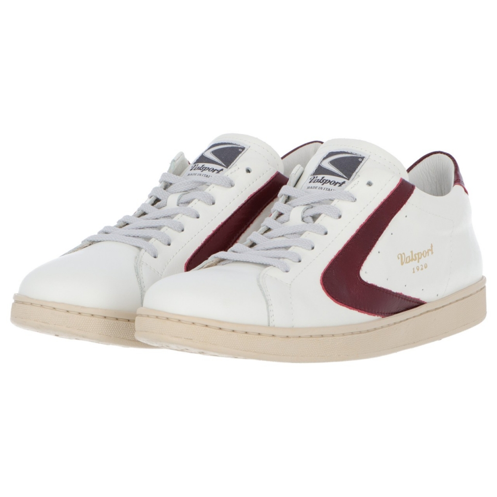 Scarpe Valsport Uomo Tournament Classic Nappa BIANCO BORDEAUX