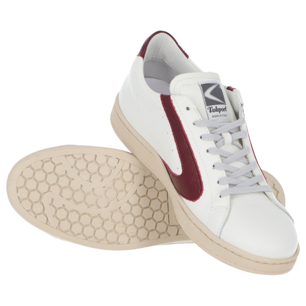 Scarpe Valsport Uomo Tournament Classic Nappa BIANCO BORDEAUX