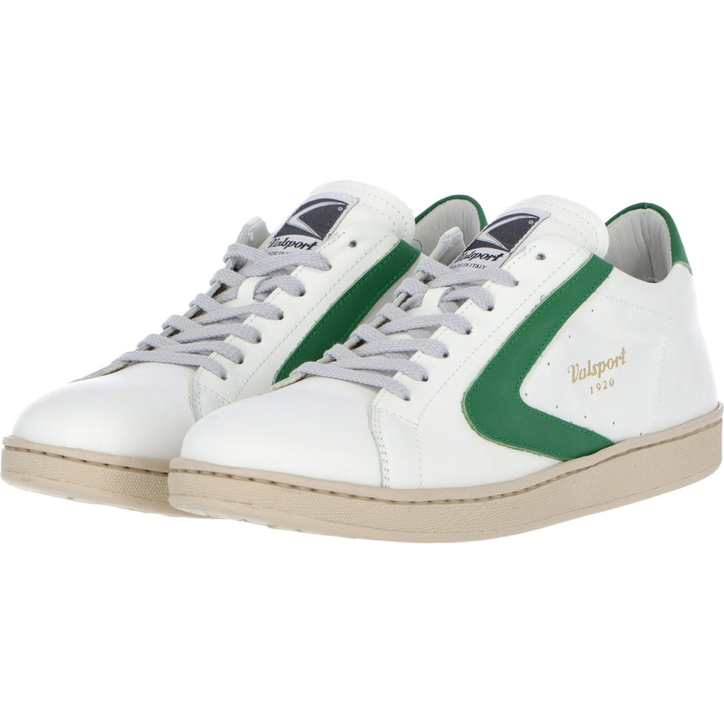 Scarpe Valsport Uomo Tournament Classic Nappa BIANCO VERDE