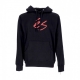 felpa cappuccio uomo script fleece hoodie BLACK