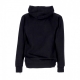 felpa cappuccio uomo script fleece hoodie BLACK