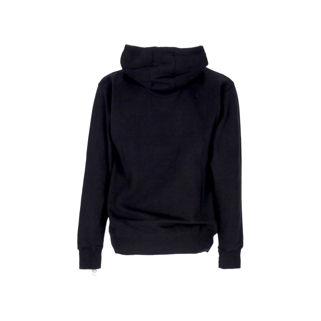 felpa cappuccio uomo script fleece hoodie BLACK