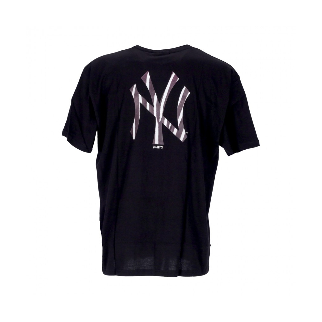 maglietta uomo mlb back body infill print oversize tee neyyan BLACK/ZEBRA WHITE