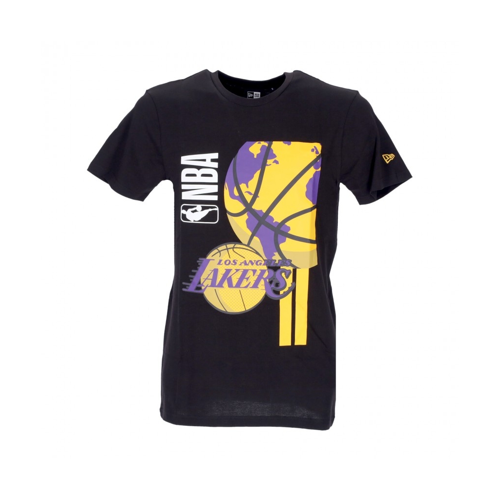 maglietta uomo nba bball globe graphic tee loslak BLACK