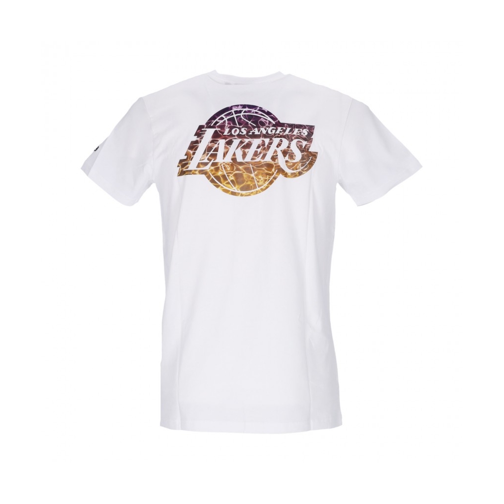 maglietta uomo nba back body water print tee loslak WHITE