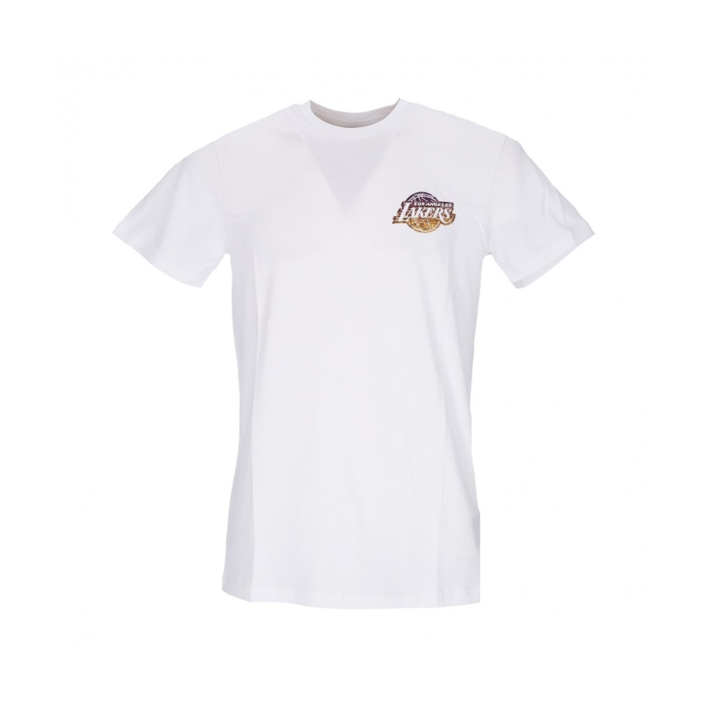 maglietta uomo nba back body water print tee loslak WHITE