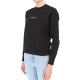 Felpa Calvin Klein Jeans Donna Monogram Logo CrewNeck BEH CK BLACK