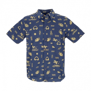 camicia manica corta uomo lay day woven NAVY/GOLD