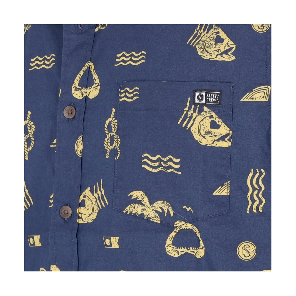 camicia manica corta uomo lay day woven NAVY/GOLD