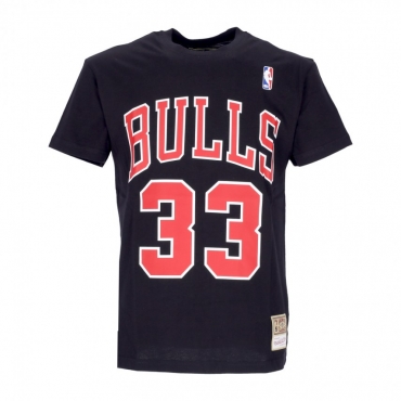 maglietta uomo nba tee hardwood classics no 33 scottie pippen chibul BLACK/ORIGINAL TEAM COLORS