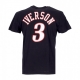 maglietta uomo nba tee hardwood classics no 3 allen iverson  phi76e BLACK/ORIGINAL TEAM COLORS