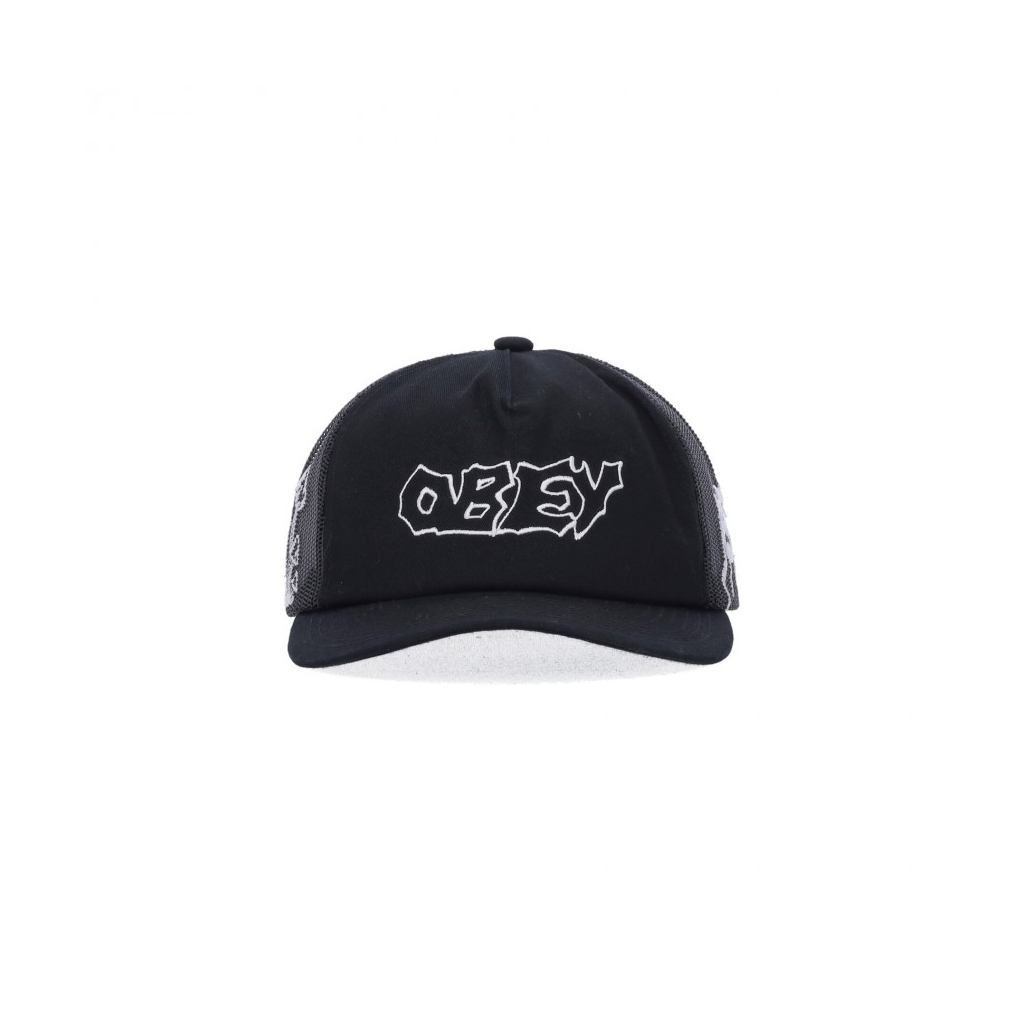 cappellino visiera curva uomo disobey trucker BLACK