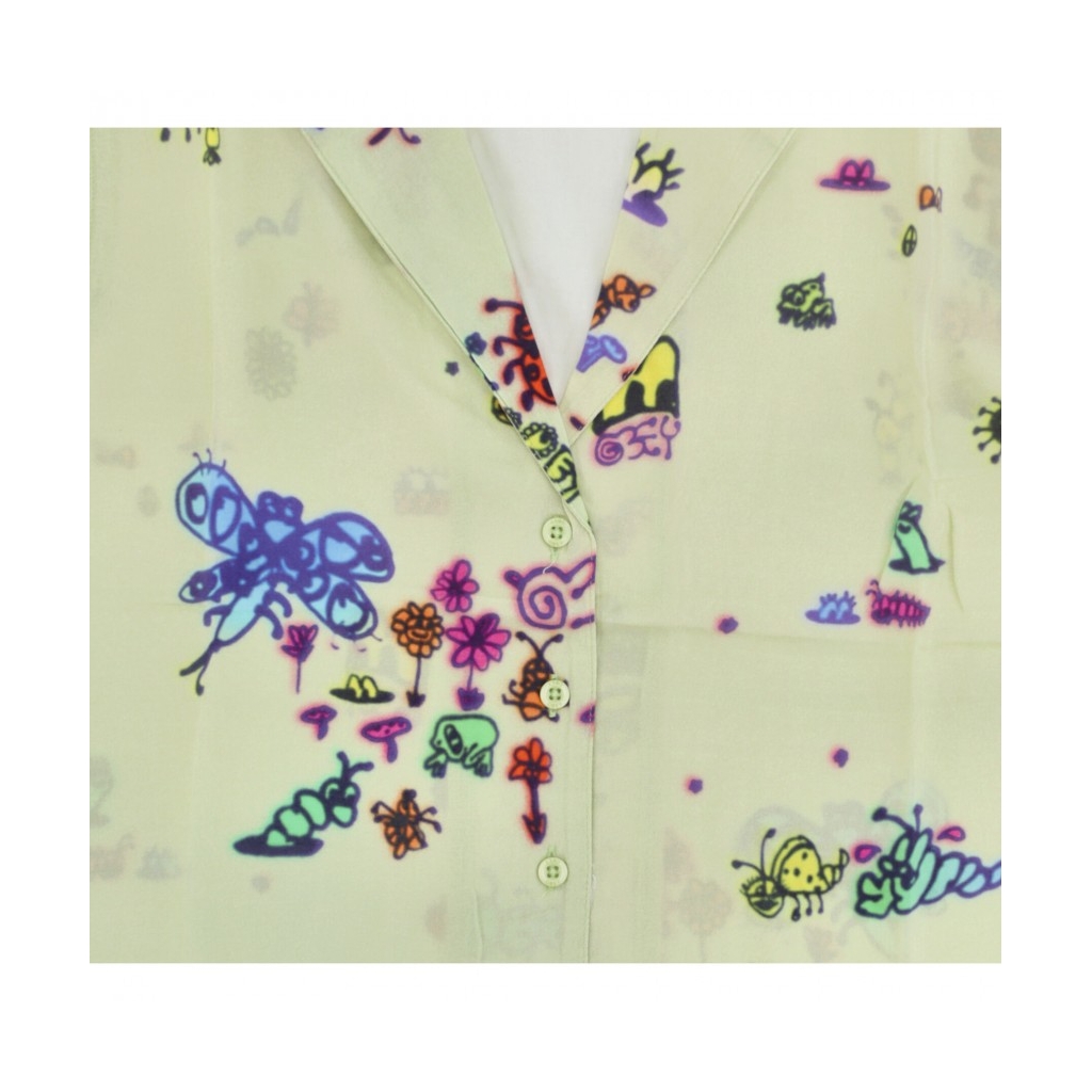 camicia manica corta donna doodle relaxed shirt ALOE GEL