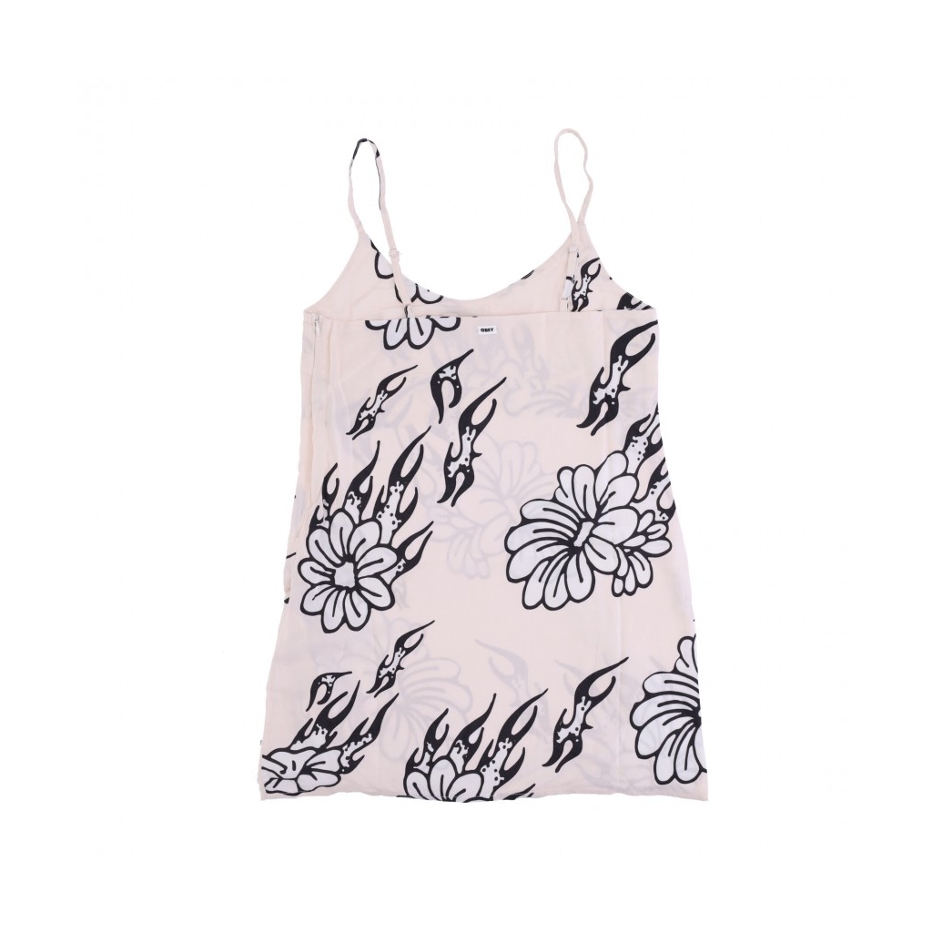 vestito donna flamin  flower dress OFF WHITE