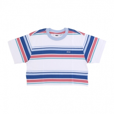 maglietta corta donna june stripes cropped tee ATLANTIC BLUE MULTI