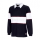 polo manica lunga uomo itc streak rugby top BLACK