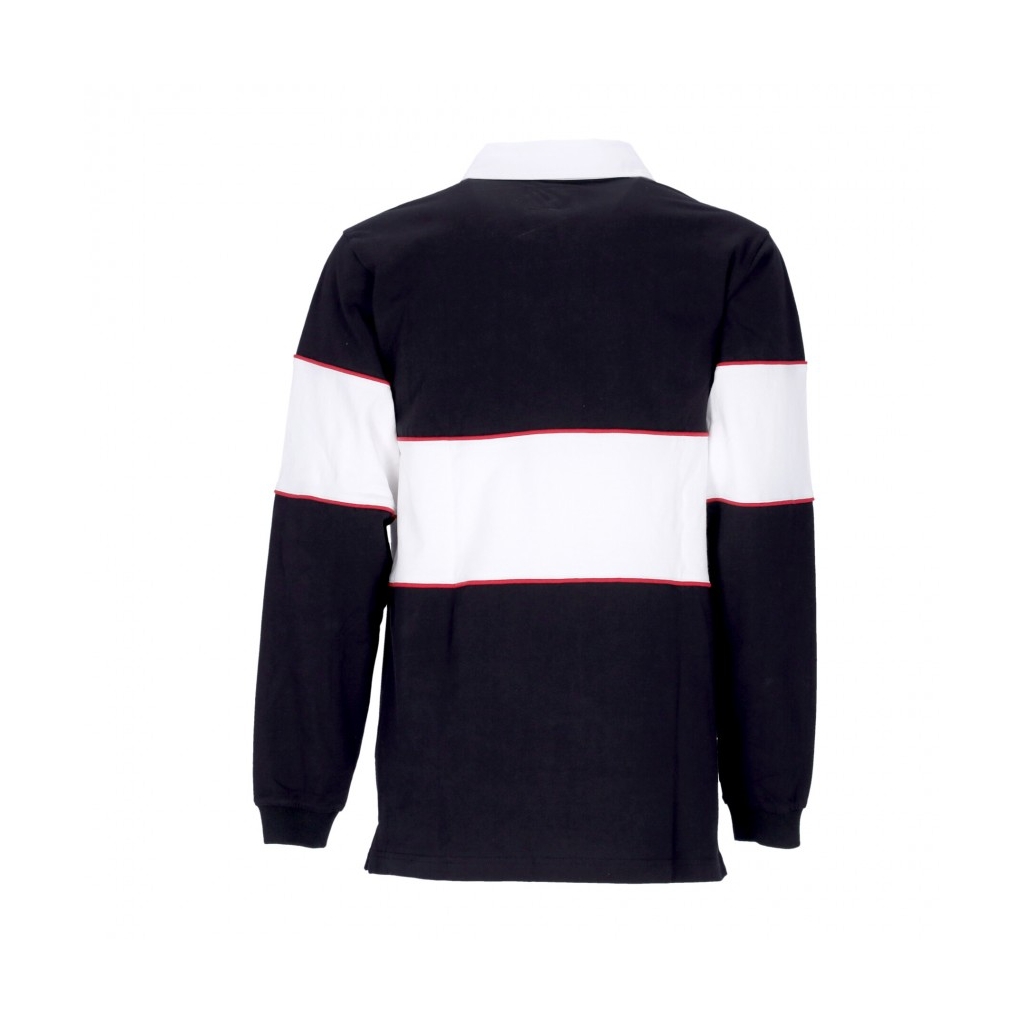 polo manica lunga uomo itc streak rugby top BLACK