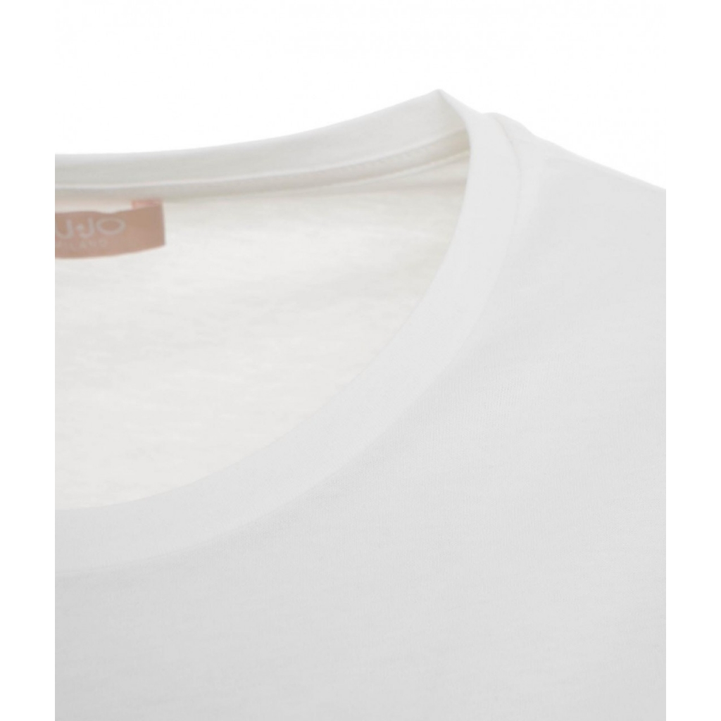 T-shirt con logo bianco