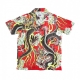 camicia manica corta uomo dungeon shirt RED ALL OVER PRINT