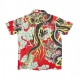 camicia manica corta uomo dungeon shirt RED ALL OVER PRINT